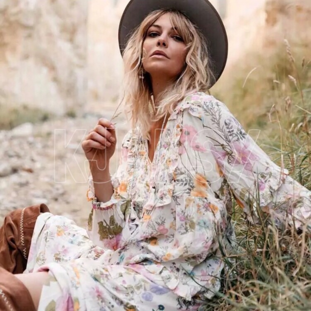 Bohemian Floral Blouse